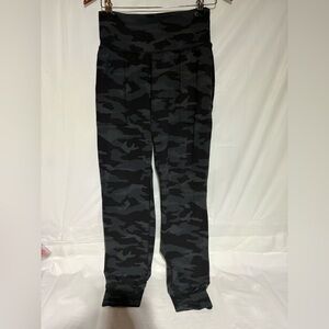 Athleta Black Camo Track Pants